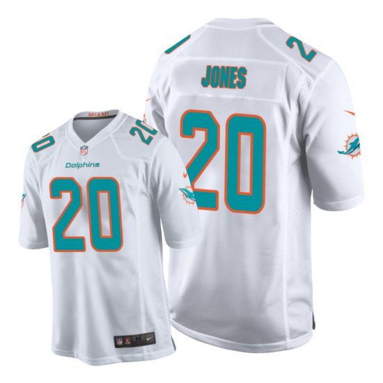 Men Miami Dolphins #20 Reshad Jones Nike White Game NFL Jersey